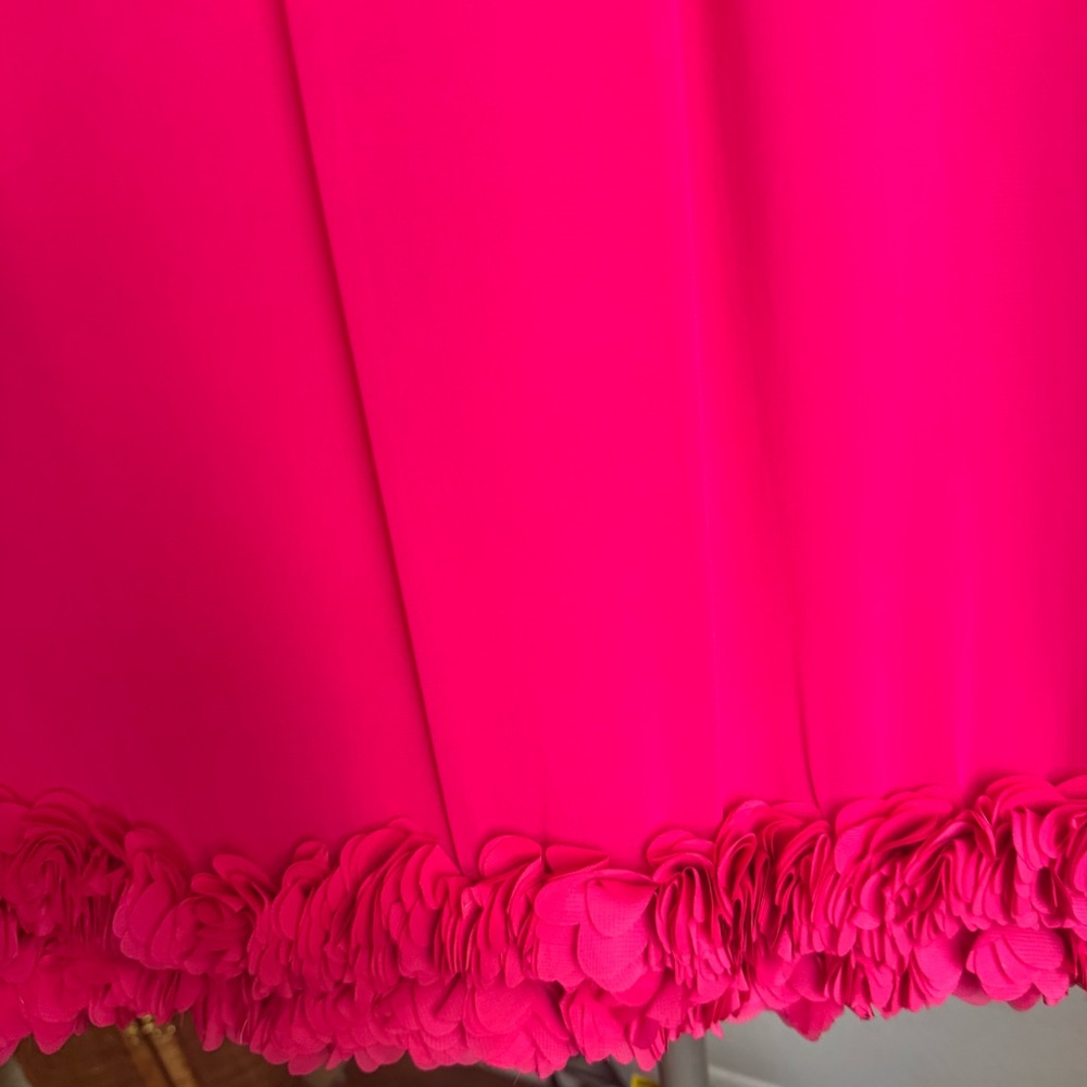 NWT Alex Marie Amelia Smocked Turtleneck Floral Petal Detail Chiffon Dress - Picture 6 of 10